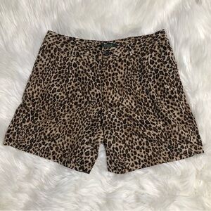 Ralph Lauren leopard print high waisted shorts Sz6